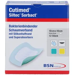 Cutimed Siltec Sorbact Pu-verb.10x10 cm
