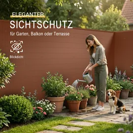 Sol Royal Sichtschutzelement 80 x 500 cm Braun Bambus