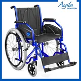AIESI AGILA EVOLUTION Rollstuhl Faltbar leicht selbstfahrend mit abnehmbaren Armlehnen und Fußstützen