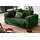 KAWOLA Doppelsessel MADELINE Cord 170 x 86 x 0 cm Grün mit Kissen, Rollen
