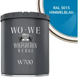 WO-WE Bodenversiegelung Betonfarbe Bodenfarbe Bodenbeschichtung W700, 1-10L, Seidenglänzend blau