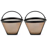 WANGCL 2 Stück kegelförmige Kaffeefilter wiederverwendbarer Kaffeefilter für Ninja Dual Brew Pro kompatibel mit Ninja CFP301 DualBrew Pro