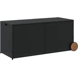 vidaXL Gartentruhe mit Rollen 283 l Schwarz