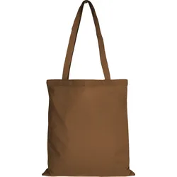 Baumwolltasche - OEKO-TEX 100 zertifiziert | mit zwei langen Henkeln | 38x42cm | Jutebeutel | Einkaufstasche | unbedruckt, braun
