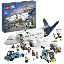 Konstruktionsspielsteine LEGO "Passagierflugzeug (60367), LEGO City", bunt, Spielbausteine, Kinder, Made in Europe