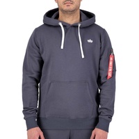 Alpha Industries EMB Hoody Kapuzensweat für Herren Greyblack