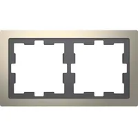 Merten Rahmen, 2fach, nickelmetallic