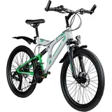 Zündapp Mountainbike Blue 5.0, 21 Gang, Kettenschaltung, Mountainbike Fully 24 Zoll Fahrrad 130-150cm ab 8 Jahre 21 Gang MTB