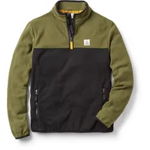 Passenger Set Off Recycled Polar 1/4 Zip Fleece Oliv L