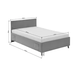 Meise Möbel meise.möbel Polsterbett Cool mit Lattenrost Cord Nata 140 x 200 cm