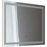 Vicco Badezimmerspiegel Viola, 80 x 65 cm mit LED Beleuchtung, Weiß - Weiß