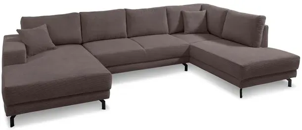filippo Wohnlandschaft Castello Cord Braun Dunkelbraun