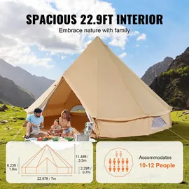 Vevor Glockenzelt Jurten Zelt Beige
