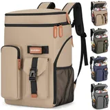 Isolierter Kühlrucksack, 45 Dosen, multifunktional, doppelstöckig, auslaufsicher, Kühltasche mit Brustgurt, große Kapazität, leicht, Reisen, Camping, Strand, Kühler, Eistruhe für Männer und Frauen