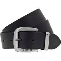 Mustang Ledergürtel MUSTANG, Herren, Gr. 80, schwarz, Rindsleder, unifarben,