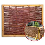 Noor Mobile Trennwand aus Weide 0,90 x 1,20 m