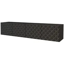 altdecor VIRA Lowboard 200 cm Schwarz Holz