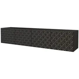 altdecor VIRA Lowboard 200 cm Schwarz Holz