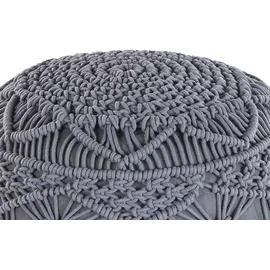Beliani Pouf KAYSERI Baumwolle 40 x 40 x 40 cm Grau