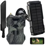 4G/LTE-Akku-Wildkamera mit 2K-Auflösung und Akku-Solarpanel, 5.000 mAh