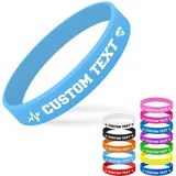 Personalisierte motivationsarmbänder Silikon, Benutzerdefinierte Gravierte Silikonarmbänder mit Text, Gummiarmbänder Elastisch Fitness Laufen Sport für Veranstaltungen, Geschenke, Party