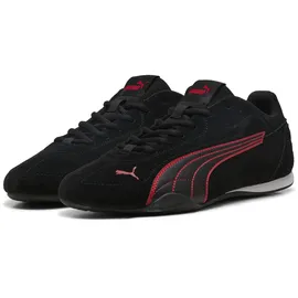 Puma "PUMA Catch Sneakers Erwachsene", Damen, Gr. 38,5, rot (schwarz rot), Obermaterial: Textil, Kuhleder, Synthetik; Futter: Textil; Innensohle: Textil; Laufsohle: Gummi, Schuhe Sneaker