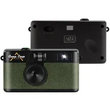 camp snap CS-V105 – Retro Digitalkamera im Vintage-Look, mit Vintage-Fotoeffekten, ohne Display, 8MP, USB-C, SD-Slot, grün