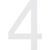 Alpertec Hausnummer 4 Selbstklebend Nachtleuchtend