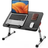 Lapdesk für Sofa und Bett - Verstellbarer Betttisch, Klappbar, 4 Winkel, Schwarz