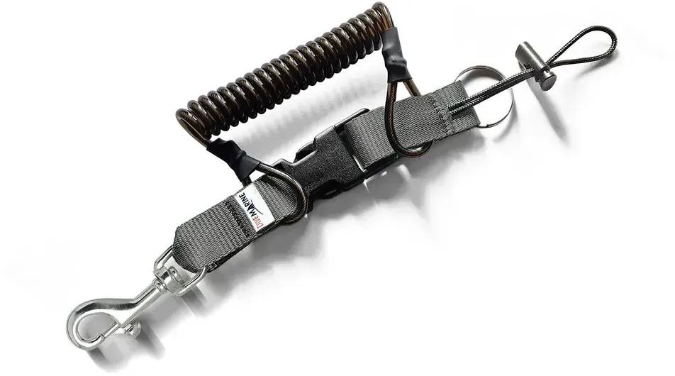 Divemarine Stainless Steel Wire Webbing With 76 Mm Swivel Bolt Hook Verlängerung - Grey - One Size