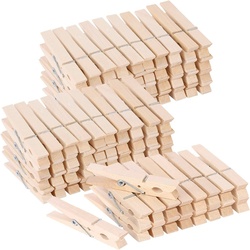 Everhomely® Wäscheklammern 160 Klammern aus echtem Holz - Holzklammern - Klammer Wäscheklammern, aus echtem Holz