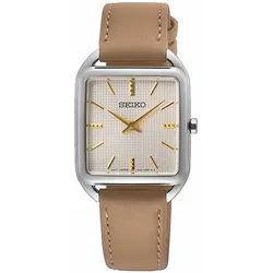 Seiko SWR089P1 Damenuhr Rechteckig mit Lederband