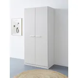 Rauch Drehtürenschrank »Kleiderschrank Schrank Garderobe Wäscheschrank VANDOR«, in drei Breiten, Höhe 197 cm, Griffe in Graumetallic MADE IN GERMANY, weiß