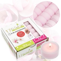 Candelo 17er Set Eco Refill Duftkerzen Ambiente - Magnolie Duft Wachsrohlinge zum Nachfüllen inkl. 5 x mit Teelicht Hülle - Kerzen für Teelichter