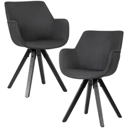 WOHNLING Esszimmerstühle WL6.115 Stoff schwarz
