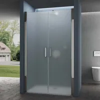 SoGood doporro Duschtür Nischentür dusche Duschabtrennung Duschkabine 125cm Nischendrehtür
