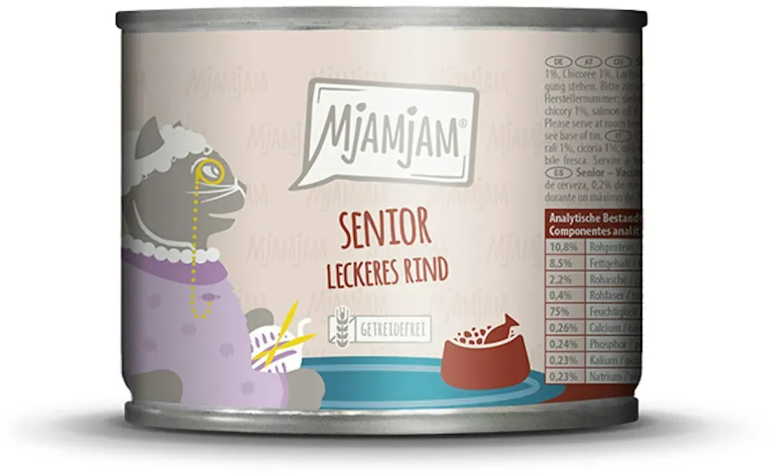 MjAMjAM – Senior 200g MjAMjAM Katze 6x200g Senior - Rind