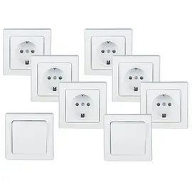 ChiliTec DELPHI Starter-Kit, 6x Steckdose, 2x Schalter, Rahmen