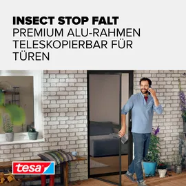 Tesa Insektenschutz-Tür Insect Stop Falt 100 x 220 cm Anthrazit
