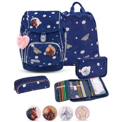 Belmil Comfy Plus Premium Schulranzen Set 5-teilig Daisy Daisy Schulrucksack