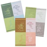 Kracht seit 1810 Kracht 3er Pack Halbleinen Küchenkräuter, 50x70 cm - bunt