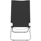 vidaXL Strandstuhl 48 x 82 x 84 cm schwarz klappbar 2 St.