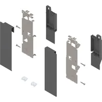 Blum LEGRABOX Fronthalter, Innenauszug mit Reling Höhe C, oriongrau