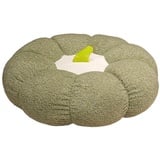 Surwin Stuhlkissen Rund Pumpkin Sitzkissen Rund Bequemes Bodenkissen, Sitzkissen Boden gartenmöbel-Kissen, für Indoor und Outdoor (45cm,Salbei Grün)