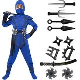 Spooktacular Creations Drachen Ninja Kostüm Set mit Ninja Schaumstoff Zubehör, Ninja Outfit, Halloween Dress Up für Jungen und Mädchen, Kung Fu Outfit, Halloween Ideen, Ninja Rollenspiel