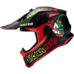 Broken Head Motocross-Helm FreakZone Schwarz-Rot: Verrückt und stolz drauf