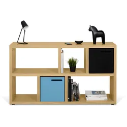 Regal TEMAHOME "Berlin", braun (eichefarben), B:150cm H:83cm T:34cm, MDF, Holzwerkstoff, Wabenplatte, Regale, Kinderregal Standregal