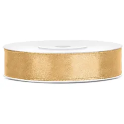 Satin Geschenkband honig gold 25m 12mm breit