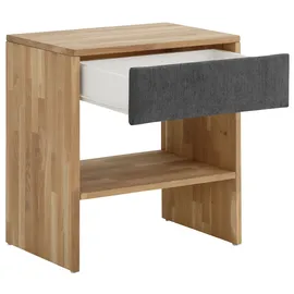 otto home Nachttisch OTTO HOME "Callum", grau (ferro, natur, natur), B:60cm H:65,5cm T:42cm, Tische, Nachttisch, passend zur Boxspringbett-Serie Jelle