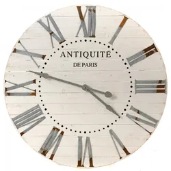 Weiße Paco-Uhr - Rund Holz Amadeus 91.5x5.799 cm